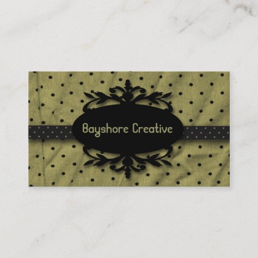 Elegant Lijst Sage Black Visitekaartje (Voorkant)