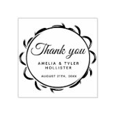 Elegant Lijst Script Hartelijk dank voor huwelijk Rubberstempel (Afrduk)