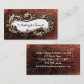 Elegant  Lijst Steampunk Visitekaartje (Voorkant / Achterkant)