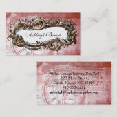 Elegant  Lijst Steampunk Visitekaartje (Voorkant / Achterkant)