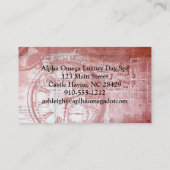 Elegant  Lijst Steampunk Visitekaartje (Achterkant)