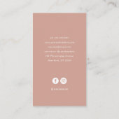 Elegant Lijst | Terracotta en White Photo Visitekaartje (Achterkant)