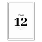 Elegant lijst trouwlijstnummer kaart (Voorkant)