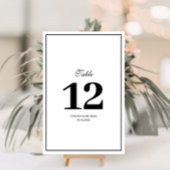 Elegant lijst trouwlijstnummer kaart