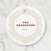 Elegant Lijst Vakantie Groet Bedankjes Labels (Achterkant)