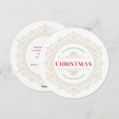 Elegant  Lijst Vakantie Groet Feestdagenkaart (Voorkant / Achterkant)