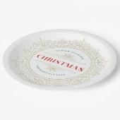 Elegant  Lijst Vakantie Groet Papieren Bordje (Gekanteld)