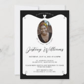 Elegant Lijst van het hart Geheugenfoto Funeral Kaart (Voorkant)