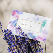 Elegant lijst voor bloemgoud visitekaartje