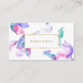 Elegant lijst voor bloemgoud visitekaartje (Voorkant)