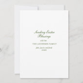 Elegant lijst voor wilde bloemen Paspoortkaart Aankondiging (Achterkant)