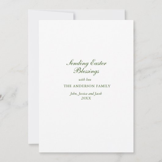 Elegant lijst voor wilde bloemen Paspoortkaart Aankondiging (Achterkant)