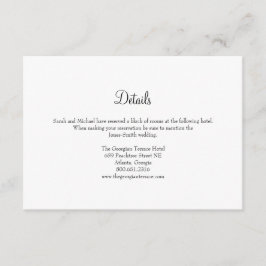 Elegant Lijst Weddenschap Informatiekaartje