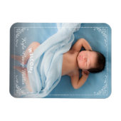 Elegant Lijst Welkomstkondiging geboorte Magneet (Horizontaal)