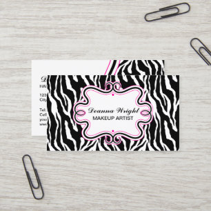 Elegant Lijst & Zebra Print Visitekaartje