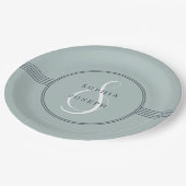 Elegant Lijst | Zee Glass Weddenschap Papieren Bordje (Gekanteld)