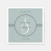 Elegant Lijst | Zee Glazen Trouwservetten Servet (Voorkant)