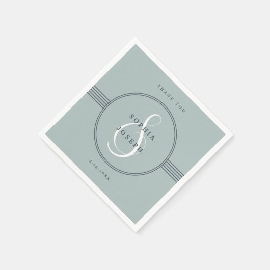 Elegant Lijst | Zee Glazen Trouwservetten Servet (Hoek)