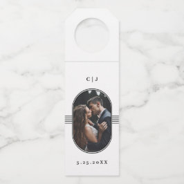 Elegant Lijst | Zwart-witfotoweddenschap Flessenhanger