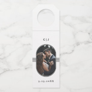 Elegant Lijst   Zwart-witfotoweddenschap Flessenhanger