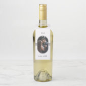 Elegant Lijst | Zwart-witfotoweddenschap Flessenhanger (Op fles)