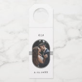 Elegant Lijst | Zwart-witfotoweddenschap Flessenhanger (Voorkant)