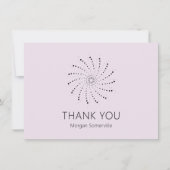 Elegant Lila Abstract Bloemmodern Bedankkaart (Voorkant)