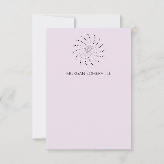 Elegant Lila Abstract Bloemmodern Notitiekaartje (Voorkant)