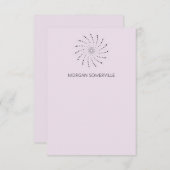 Elegant Lila Abstract Bloemmodern Notitiekaartje (Voorkant / Achterkant)