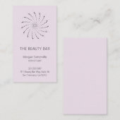 Elegant Lila Abstract Bloemmodern Visitekaartje (Voorkant / Achterkant)