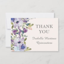 Elegant Lila Blauw Horizontaal Quinceañera