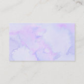 Elegant Lila Blue Pastel Waterverven Visitekaartje (Achterkant)