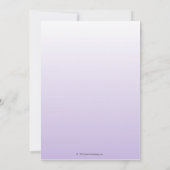 Elegant Lila Bridal Shower Invitations Kaart (Achterkant)