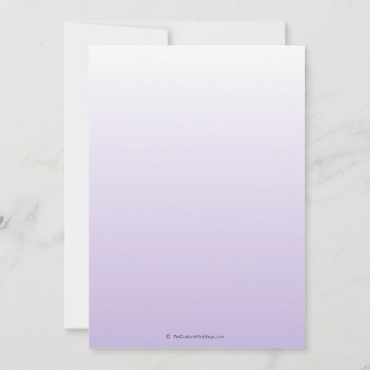 Elegant Lila Bridal Shower Invitations Kaart (Achterkant)