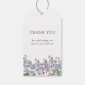 Elegant Lila Bruiloft Cadeaulabel (Achterkant)