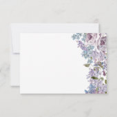 Elegant Lila Bruiloft RSVP Kaartje (Achterkant)