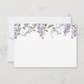 Elegant Lila Bruiloft RSVP Kaartje (Achterkant)