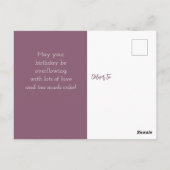 Elegant Lila Cake Birthday Greeting Briefkaart (Achterkant)