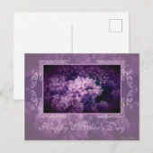 Elegant Lila Floral "Moederdag" Briefkaart (Voorkant / Achterkant)
