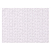 Elegant Lila Floral Scroll Pattern op White Tafelkleed (Voorkant (Horizontaal))