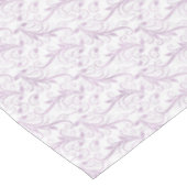 Elegant Lila Floral Scroll Pattern op White Tafelkleed (Gekanteld)