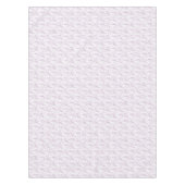 Elegant Lila Floral Scroll Pattern op White Tafelkleed (Voorkant)