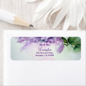 Elegant Lila Flowers retouradres Etiket (Insitu)