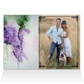 Elegant Lila Flowers Weddenschap Hartelijk dank (Binnen Horizontaal (Boven))