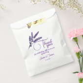 Elegant Lila Flowers Wedding Bedankzakje (Gezegeld)