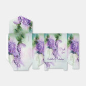 Elegant Lila Flowers Wedding Favor Boxes Bedankdoosjes (Uitgevouwen)