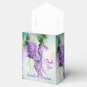 Elegant Lila Flowers Wedding Favor Boxes Bedankdoosjes (Geopend)