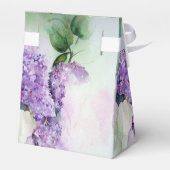 Elegant Lila Flowers Wedding Favor Boxes Bedankdoosjes (Achterkant)