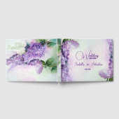 Elegant Lila Flowers Wedding Guest Book Gastenboek (Volledig)