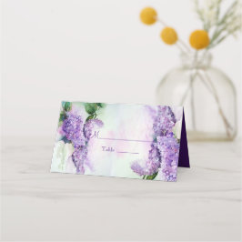 Elegant Lila Flowers Wedding Place Card Plaatskaartje